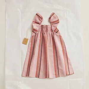 Zara TIMELESZ Pink Dress with Ruffle Sleeves size 4-5